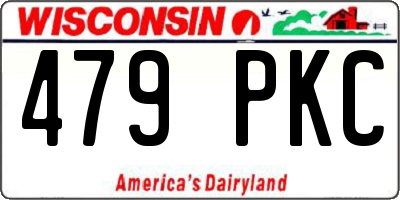 WI license plate 479PKC