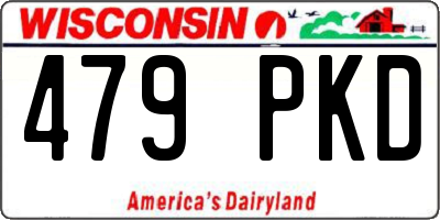 WI license plate 479PKD