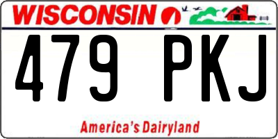 WI license plate 479PKJ