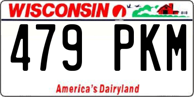 WI license plate 479PKM