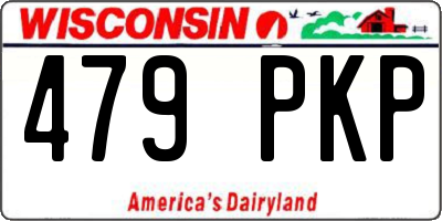 WI license plate 479PKP