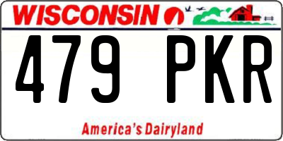WI license plate 479PKR