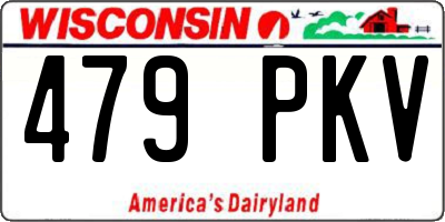 WI license plate 479PKV