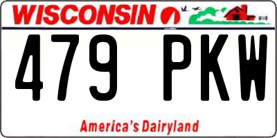 WI license plate 479PKW