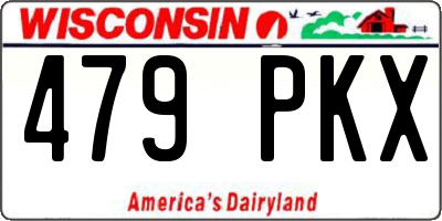 WI license plate 479PKX