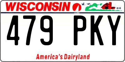 WI license plate 479PKY