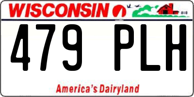 WI license plate 479PLH