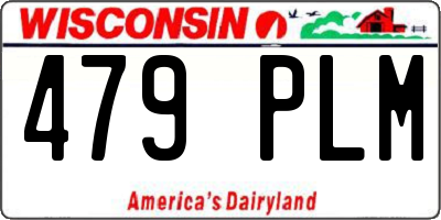 WI license plate 479PLM