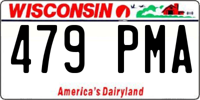 WI license plate 479PMA