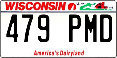 WI license plate 479PMD