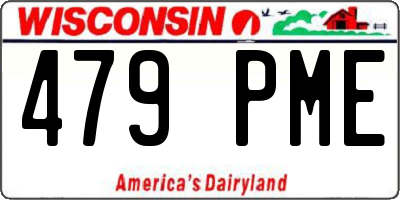 WI license plate 479PME