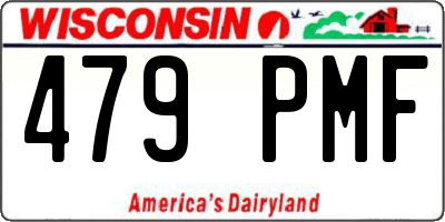 WI license plate 479PMF