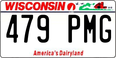 WI license plate 479PMG