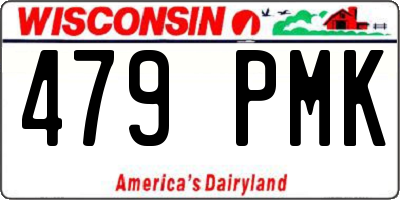 WI license plate 479PMK