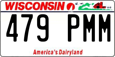 WI license plate 479PMM