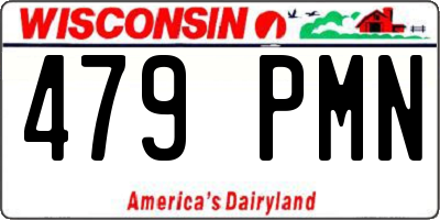 WI license plate 479PMN