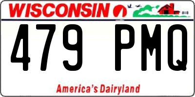 WI license plate 479PMQ