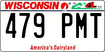 WI license plate 479PMT