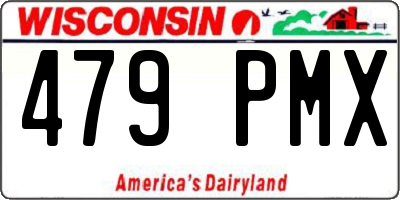 WI license plate 479PMX
