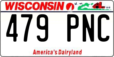 WI license plate 479PNC