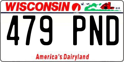 WI license plate 479PND