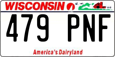 WI license plate 479PNF
