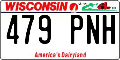 WI license plate 479PNH