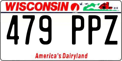 WI license plate 479PPZ