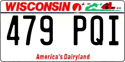 WI license plate 479PQI