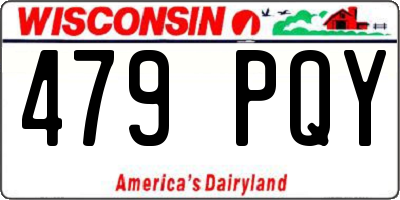 WI license plate 479PQY