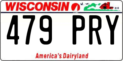 WI license plate 479PRY