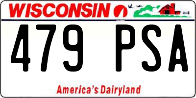 WI license plate 479PSA