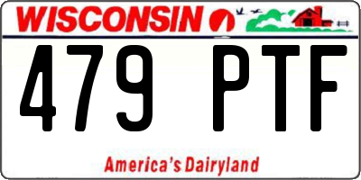 WI license plate 479PTF