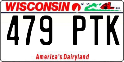 WI license plate 479PTK
