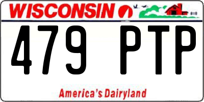 WI license plate 479PTP