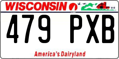 WI license plate 479PXB
