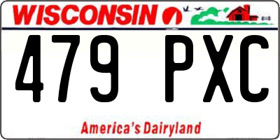 WI license plate 479PXC