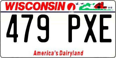 WI license plate 479PXE