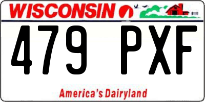 WI license plate 479PXF