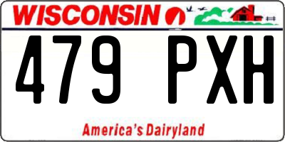 WI license plate 479PXH