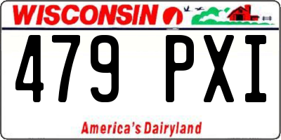 WI license plate 479PXI