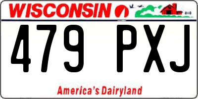 WI license plate 479PXJ