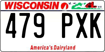 WI license plate 479PXK