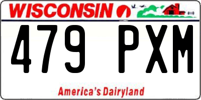 WI license plate 479PXM