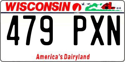 WI license plate 479PXN