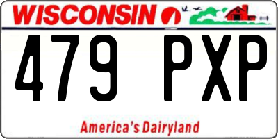 WI license plate 479PXP
