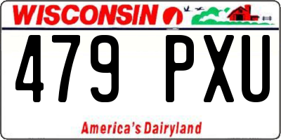 WI license plate 479PXU