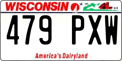 WI license plate 479PXW