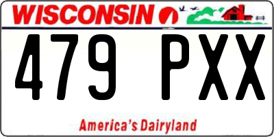 WI license plate 479PXX