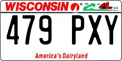 WI license plate 479PXY